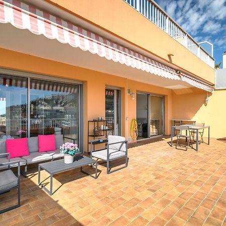 'L'Alicante Proche' Gare, Terrasse, Vue Mer Menton Exterior photo