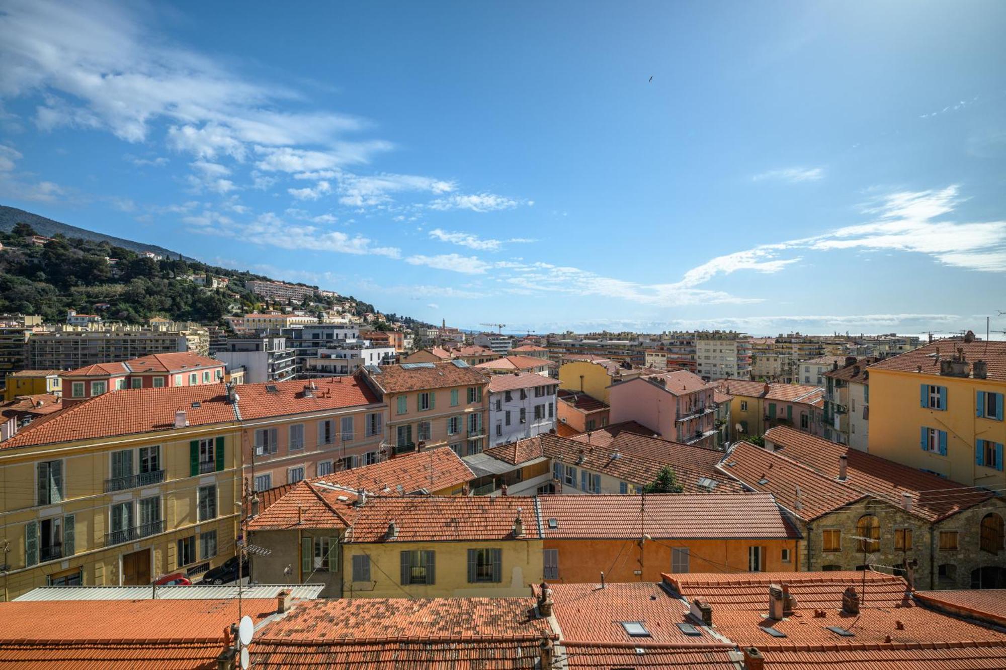 'L'Alicante Proche' Gare, Terrasse, Vue Mer Menton Exterior photo