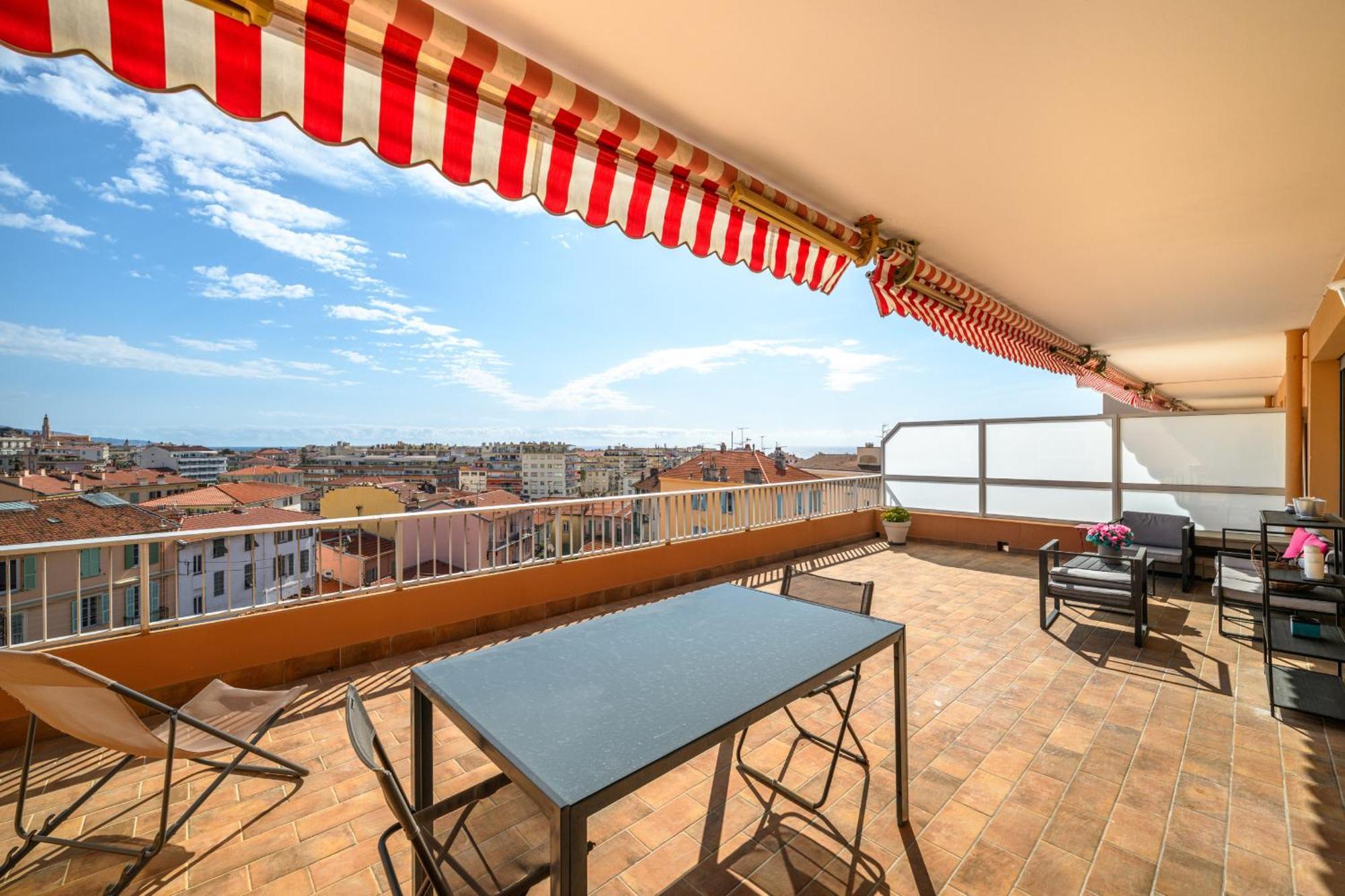 'L'Alicante Proche' Gare, Terrasse, Vue Mer Menton Exterior photo