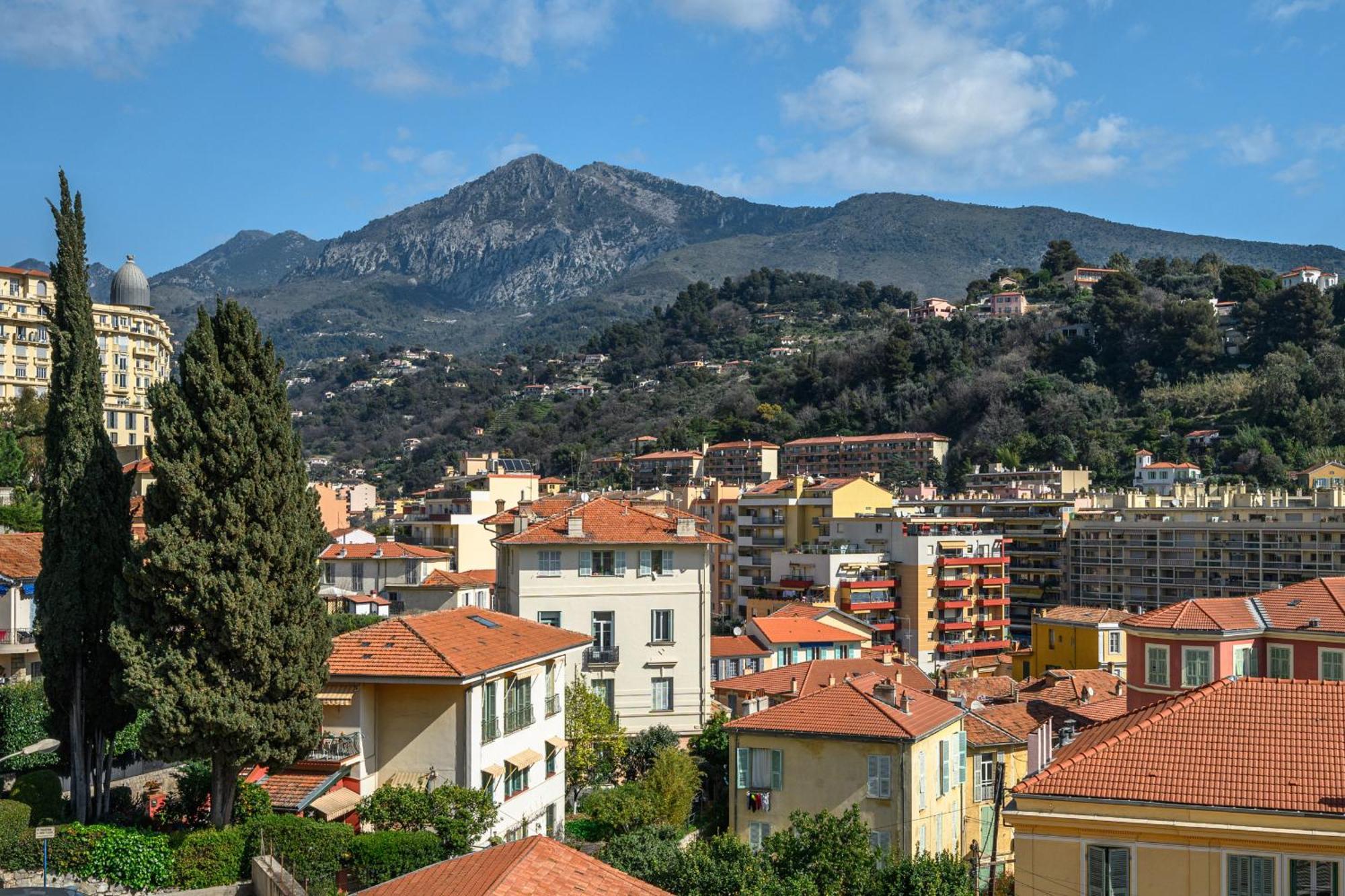 'L'Alicante Proche' Gare, Terrasse, Vue Mer Menton Exterior photo